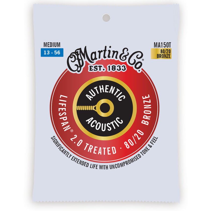Martin Authentic Acoustic Lifespan 2.0 80/20 Bronze Medium 13-56 (MA150T) Verpackung