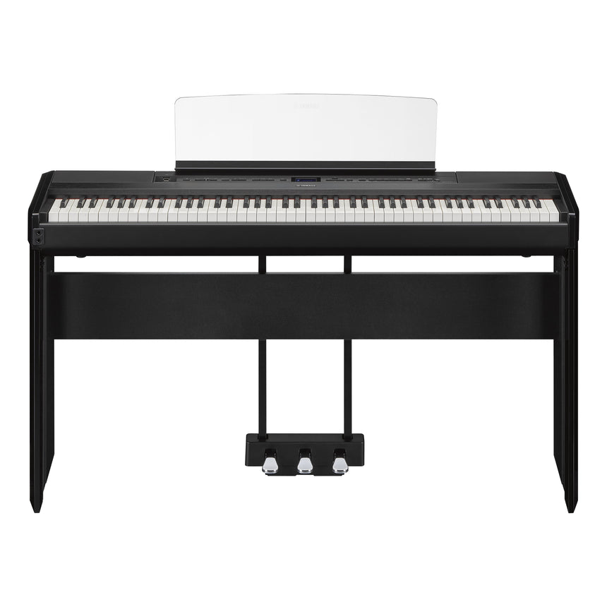 Yamaha P-525 Schwarz Bundle mit Ständer, Pedalen und Kopfhörer - Musik-Ebert Gmbh