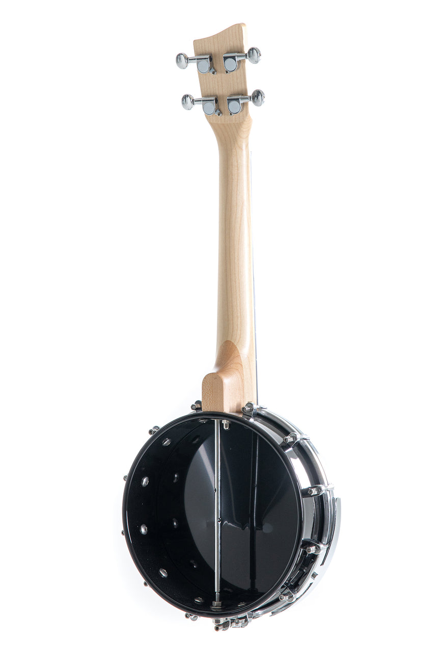 VGS Manoa Banjo-Ukulele VG512500 mit schwarzem Fell – Rückansicht