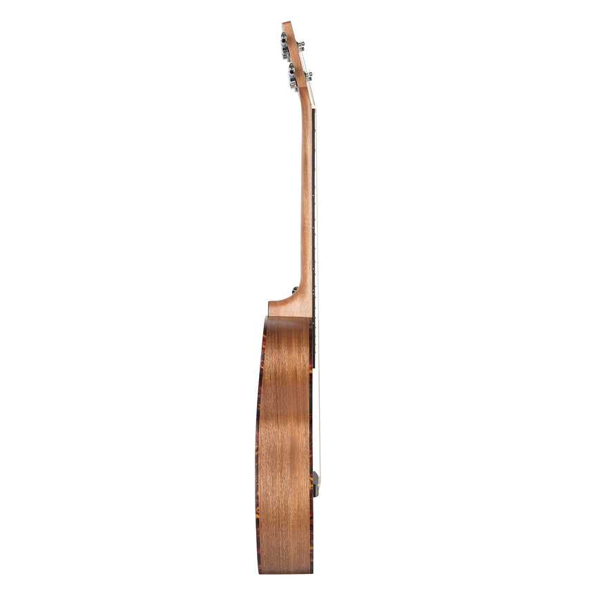 Cascha HH2243 baritone ukulele, natural mahogany – side view