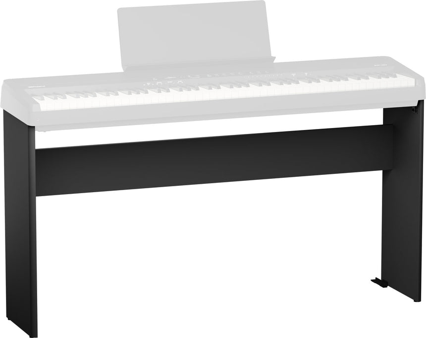 Roland KSF-40 BK Ständer, schwarz – Schrägansicht mit separat erhältlichem FP-40