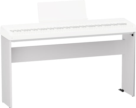 Roland KSF-40 WH Ständer, weiß – Schrägansicht mit separat erhältlichem FP-40