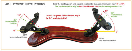 Augustin Flex Viva la Musica shoulder rest pink 1/4-1/8