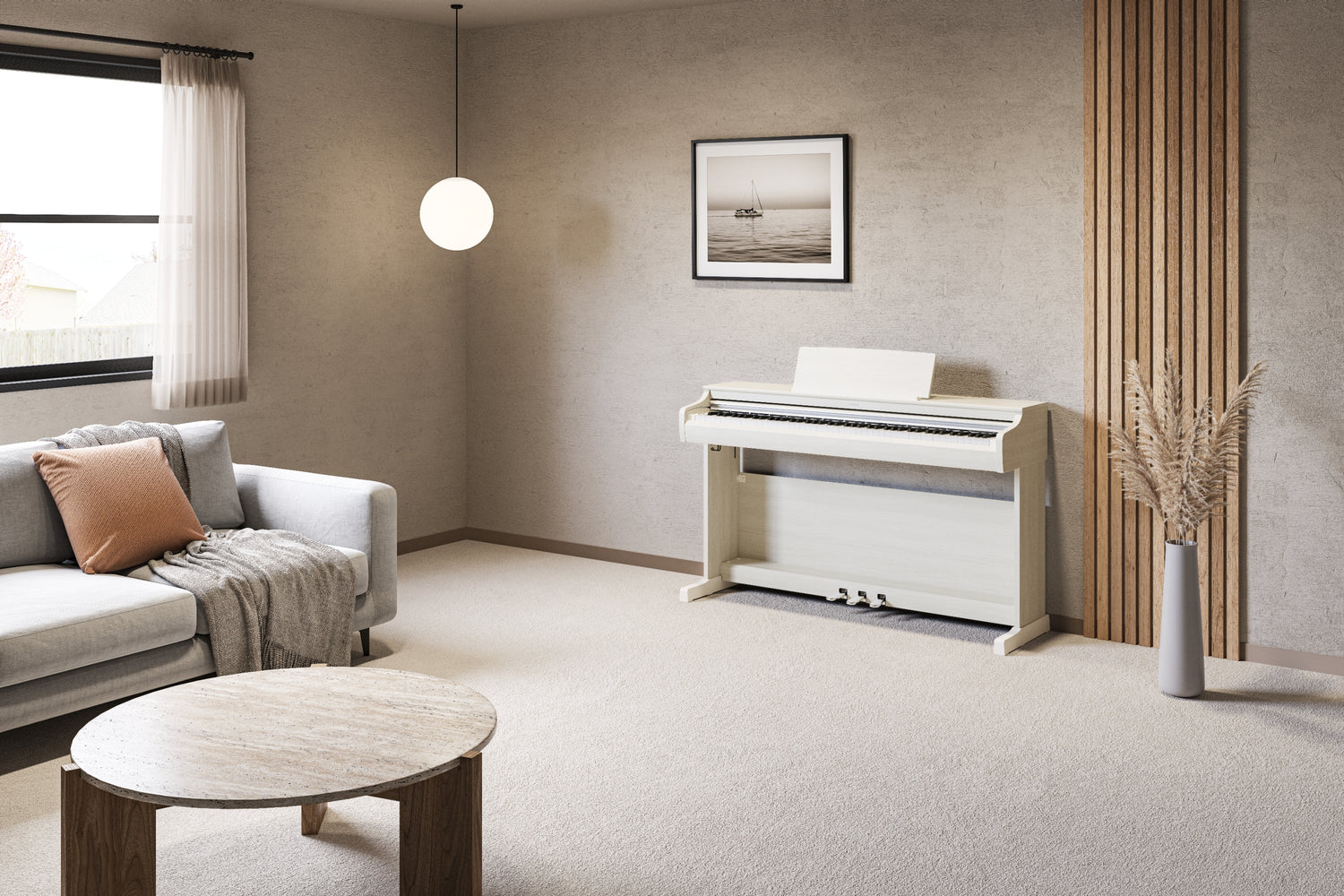 Yamaha YDP-166 White Birch – im Wohnraum