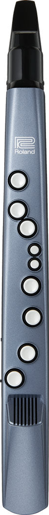 Roland Aerophone mini AE-01 – Vorderseite von oben mit Blockflöten-Griffweise und Bedientasten