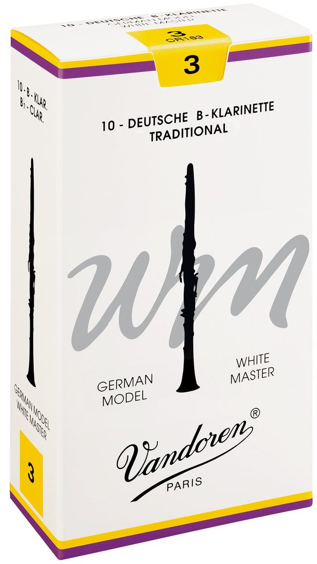 Vandoren White Master Traditional Klarinettenblatt deutsch verschiedene Stärken 10er Pack - Musik-Ebert Gmbh
