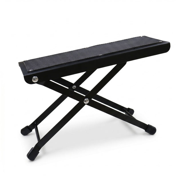 Basic Fußbänkchen – schwarzes Gitarren-Fußbänkchen, Dreiviertelansicht