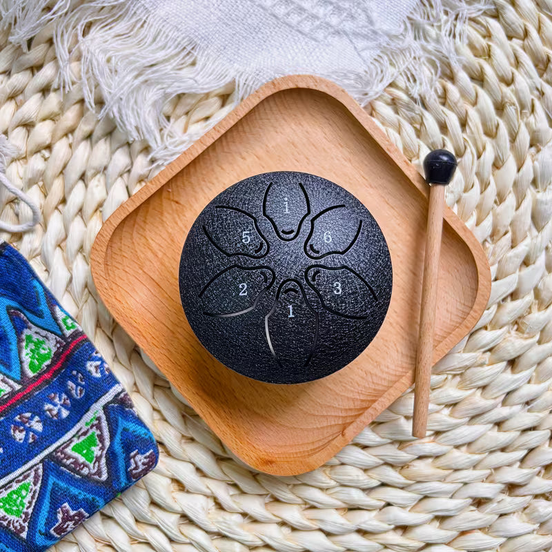 Basic Mini Steel Tongue Drum – 3″ Trommel mit 6 Tönen für Meditation & Klangreisen