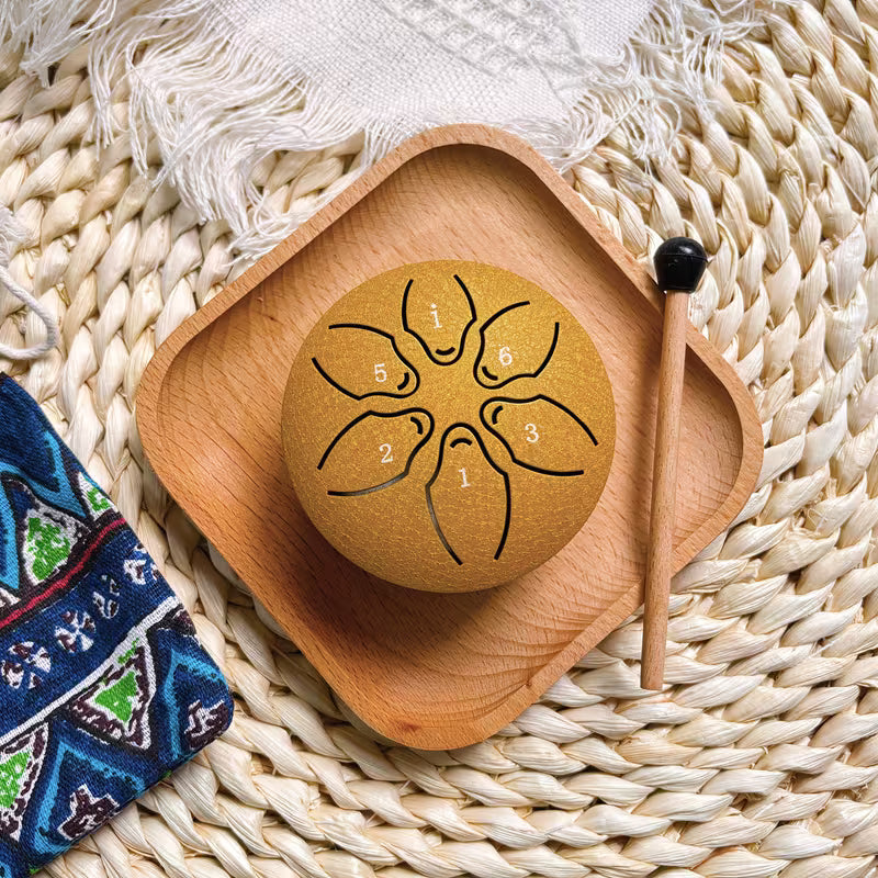 Basic Mini Steel Tongue Drum – 3″ Trommel mit 6 Tönen für Meditation & Klangreisen