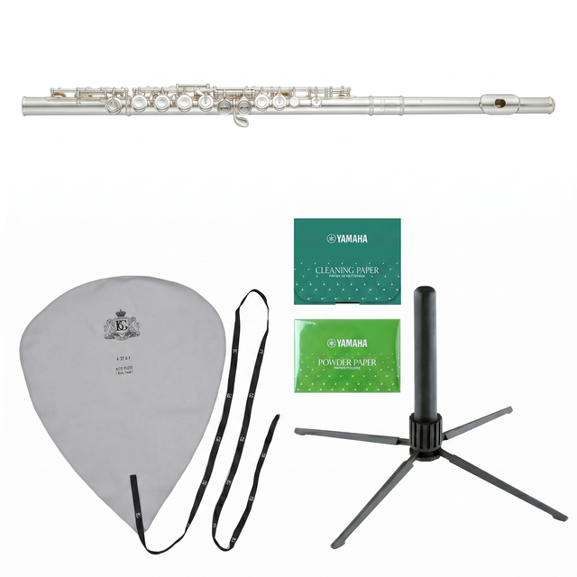 Yamaha YFL-312 Querflöten-Bundle mit Ständer, Wischer & Pflegepapier Set-Bild