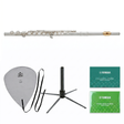 Yamaha YFL-312GL Querflöten-Bundle mit vergoldeter Mundlochplatte, Ständer & Pflegeset Set-Bild