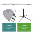 Yamaha YFL-372 Querflöten-Bundle Ringklappen mit Ständer, Wischer & Pflegeset Set-Bild