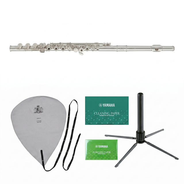Yamaha YFL-372H Querflöten-Bundle mit H-Fuß, Ständer & Pflegeset Set-Bild