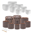 MEINL Sonic Energy Kristallklangschalen Chakra-Set 432 Hz Bundle (white frosted) mit Transporttasche Set-Bild