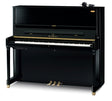 Kawai K-500 AURES 2 upright piano in polished ebony with brass fittings, control unit and headphones