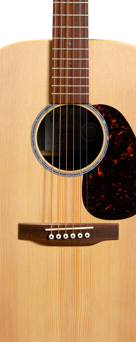 Martin D-X2E Brazilian Rosewood acoustic guitar – body detail