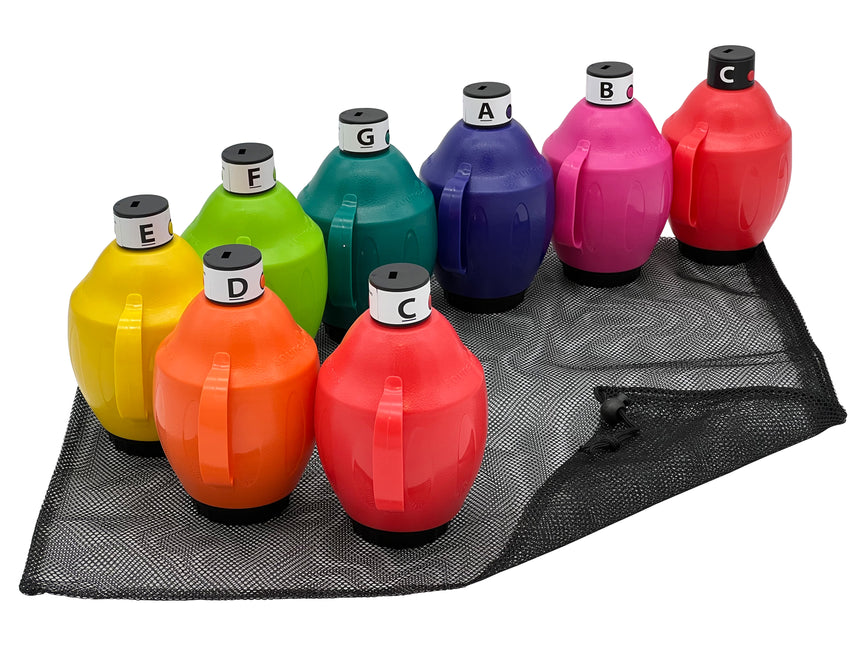 Soundbellows Jumbo SBS-JDL, multicoloured low diatonic set – instruments with carrying net