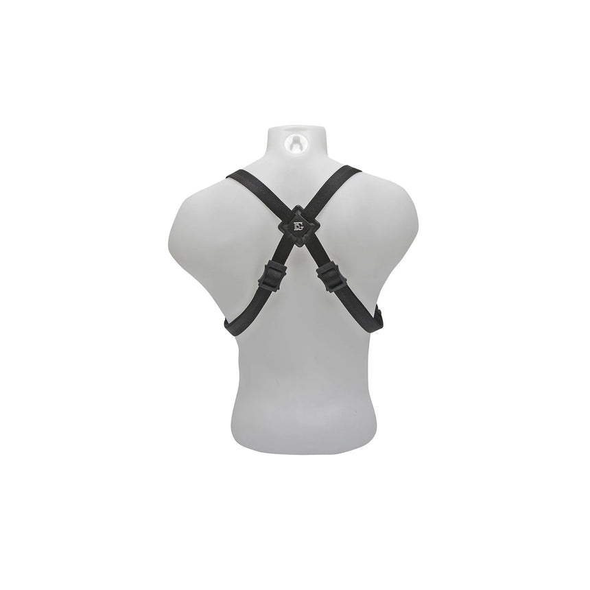 Harnais de saxophone BG S41SH noir pour femme – vue arrière sur mannequin