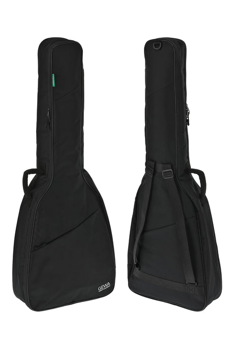 Housse de guitare acoustique GEWA Basic 5 211.200 noire – Vues avant et arrière réunies