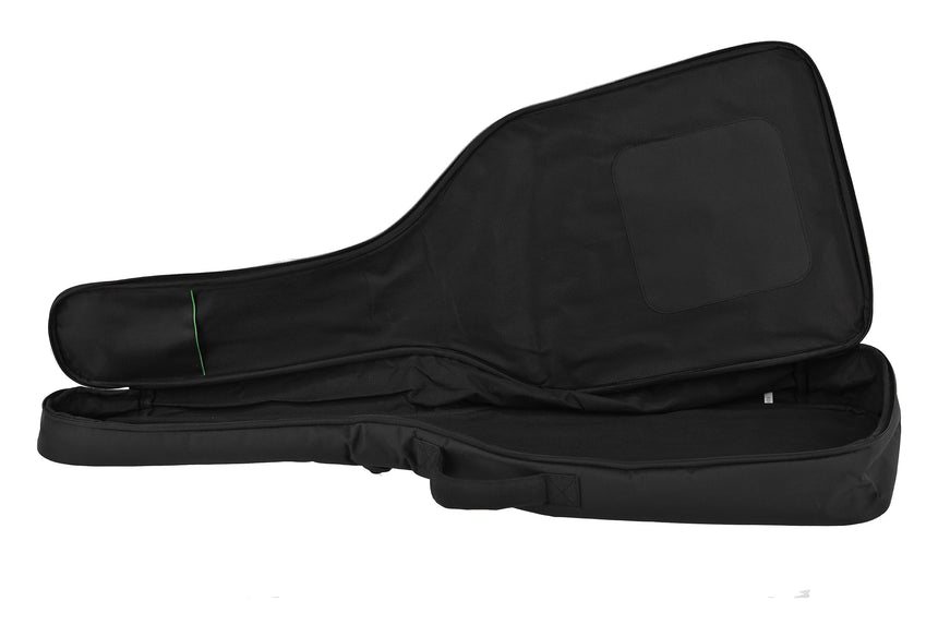 Housse GEWA Basic 5 noire pour guitare classique 3/4–7/8 – vue ouverte de l’intérieur.