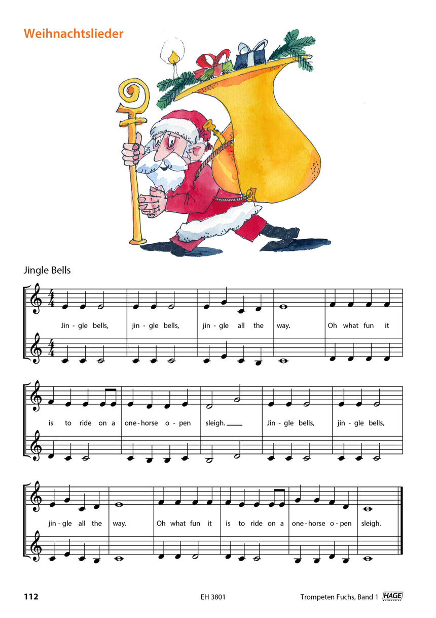 Trompeten-Fuchs Band 1 EH3801 avec codes QR, chants de Noël à la page 83