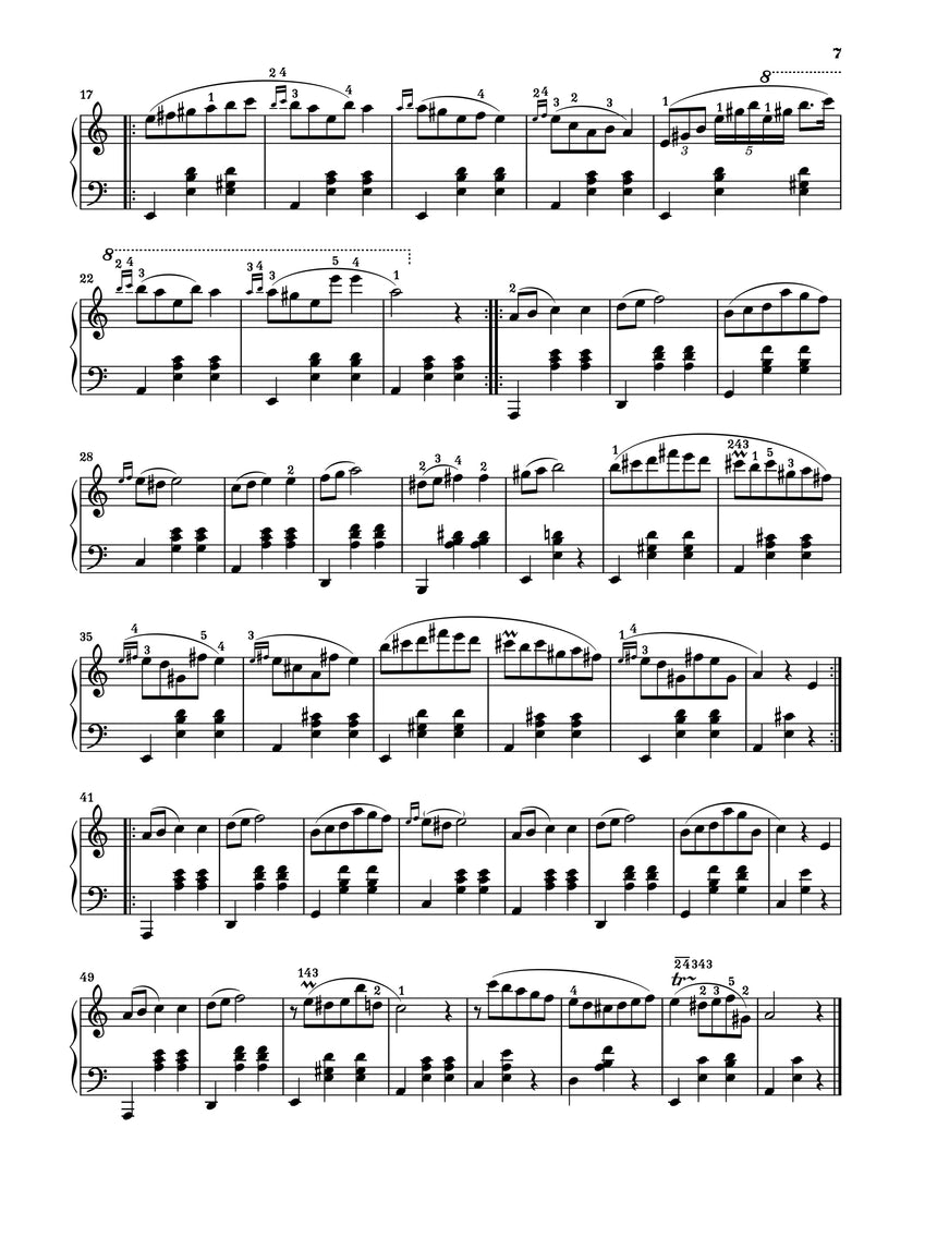 Chopin Am Klavier HN 1810 – A minor Waltz score page