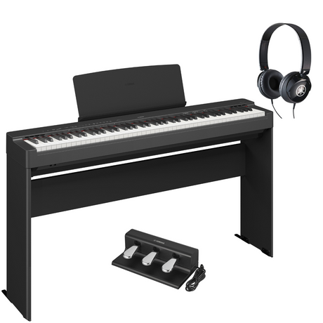 Yamaha Stage Piano P-225 Schwarz Bundle mit Ständer, Pedalen und Kopfhörer - Musik-Ebert Gmbh