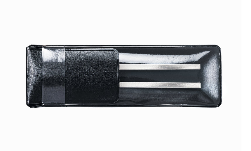 König & Meyer 168/2 nickel-plated tuning fork in its black case.