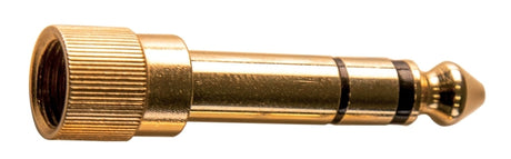 GEWA Stereo-Klinkenadapter 191.599, goldfarben, Gewindebuchse 3,5 mm auf Stecker 6,3 mm