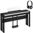 Yamaha P-525 Schwarz Bundle mit Ständer, Pedalen und Kopfhörer - Musik-Ebert Gmbh
