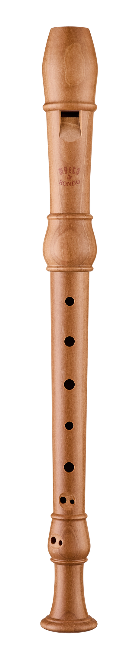 Moeck Rondo 2202 Sopranblockflöte, Birnbaum natur – Gesamtansicht von vorne