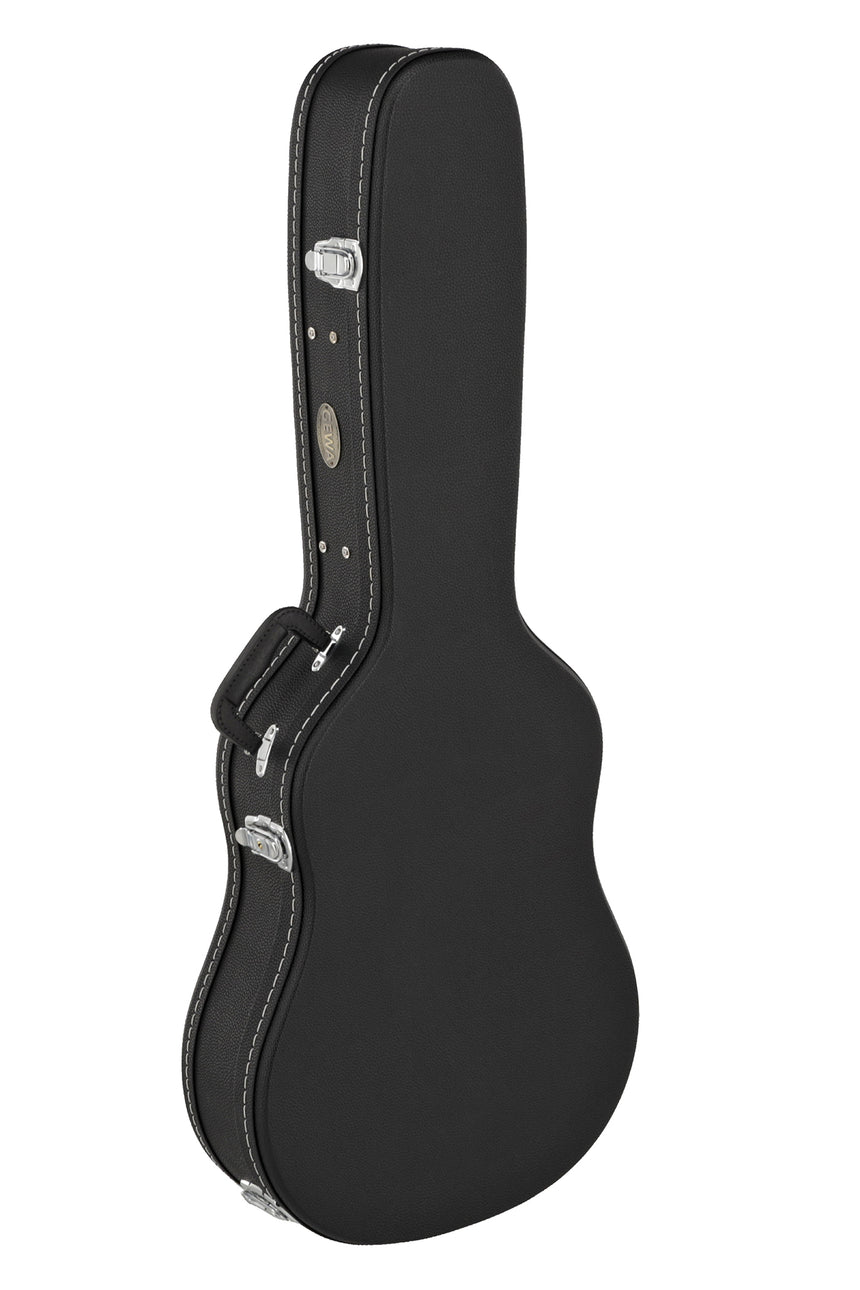 Étui GEWA Flat Top Economy pour guitare APX 523.112, noir – étui fermé en position verticale