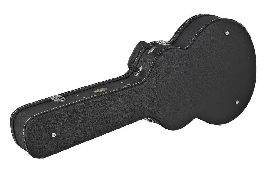 GEWA Flat Top Economy jumbo guitar case 523.114, black – three-quarter underside view