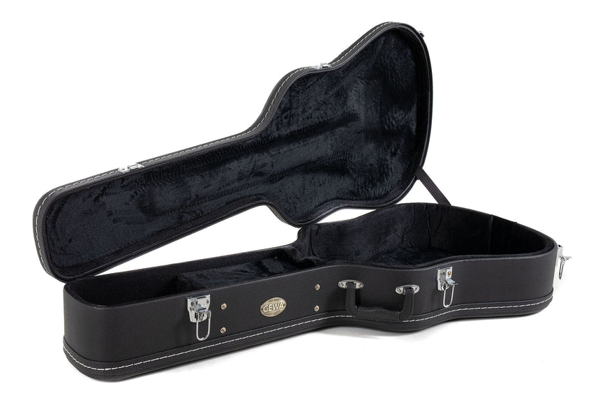 GEWA Flat Top Economy acoustic guitar case 523.110, black – open interior view