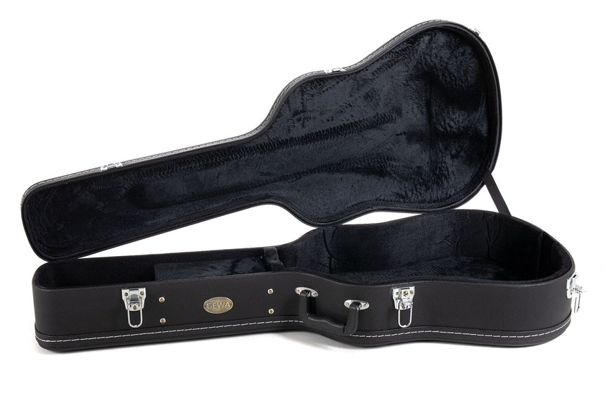 GEWA Flat Top Economy acoustic guitar case 523.110, black – front view of open interior