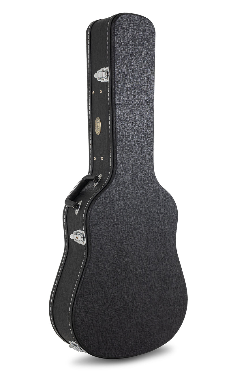 GEWA Flat Top Economy acoustic guitar case 523.110, black – closed upright view