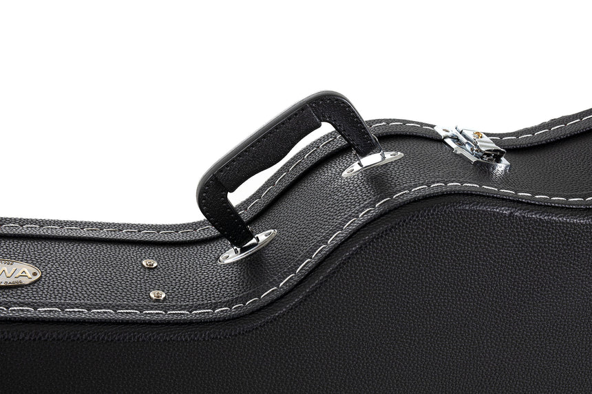 GEWA Flat Top Economy acoustic guitar case 523.110, black – handle and hardware detail