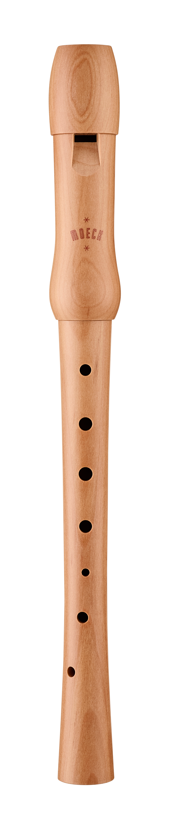 Moeck 1252 Schul-Sopranblockflöte, Birnbaum natur – Gesamtansicht von vorne
