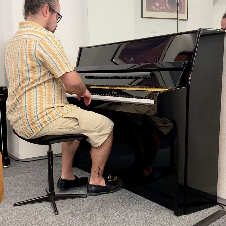 W. Schimmel Klavier Mod. 112/5E schwarz poliert Occasion Bj. 1986, sehr guter Zustand (gebraucht)