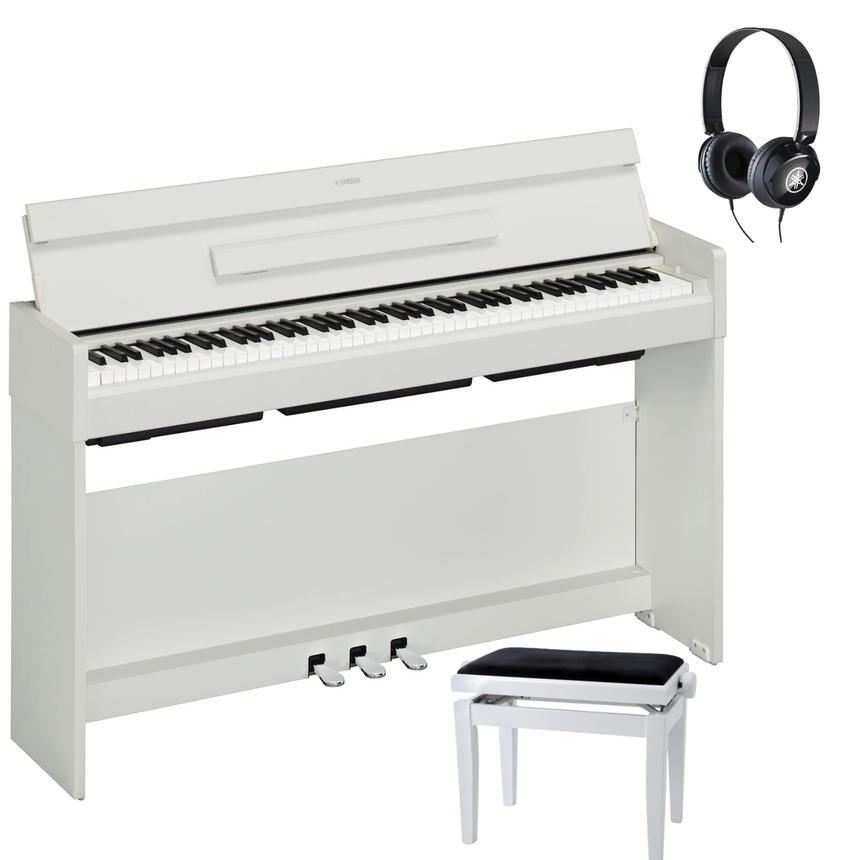 Yamaha S35 Arius Weiß Matt Bundle mit Bank und Kopfhörer - Musik-Ebert Gmbh