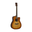 Yamaha TAG3 C Sand Burst TransAcoustic-Westerngitarre – Schrägansicht von vorne